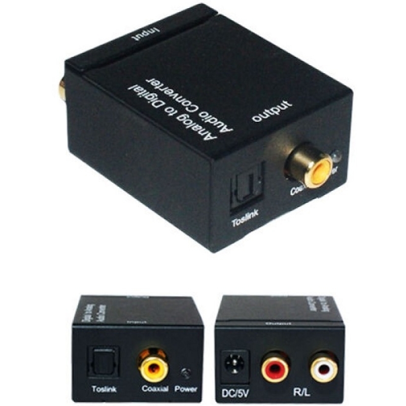 خرید تبدیل آنالوگ به اپتیکال وی نت, اتصال دو فیش به توسلینک, تبدیل صدای آنالوگ به فیبر نوری