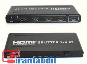 اسپلیتر چهار پورت HDMI 4K مارک دی نت،اتصال یک دستگاه به چهار مانیتور