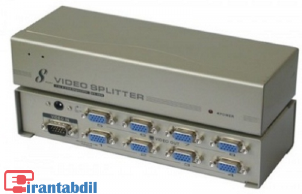 قیمت اسپلیتر VGA 8 پورت مارک V-Net ,تقصیم کننده تصویر 8 پورت وی جی ای,  قیمت عمده اسپلیتر وی جی ای