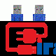خرید عمده کابل لینک USB3 سی سانت ایفورت،خرید همکاری  کابل دوسر USB, فروش همکاری کابل دو یو اس بی کوتاه  ایفورت
