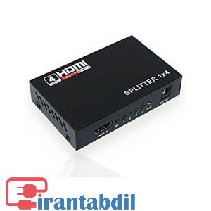 خرید عمده اسپلیتر چهار پورت HDMI فول اچ دی,فروش همکاری اسپلیتر 1 به4 اچ دی ام ای, اتصال یک دستگاه به چهار تلویزیون