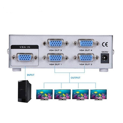 D-Net 4 Port VGA Spilitter 150mhz